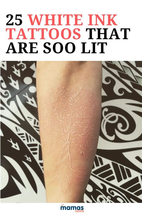 25 White Ink Tattoos That Prove This Trend Isnt Fading Ink Tattoo