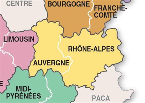 Région Rhône Alpes Voyage Carte Plan