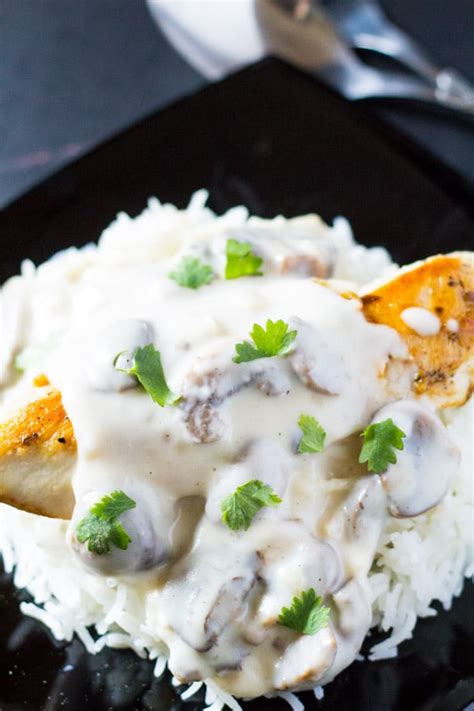I make a creamy tomato sauce with it and cannot taste the coconut nor can hubby. Grilled Chicken in Creamy Mushroom Sauce | I Knead to Eat