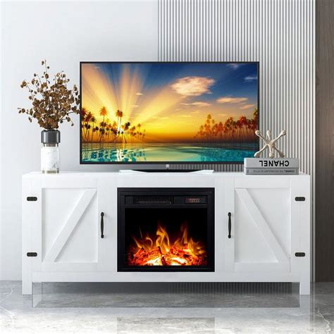Tv Stand With Fireplace Wood Electric Fireplace Tv Stand With Remote
