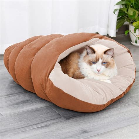 Fealay Cat Sleeping Bag Soft Warm Fluffy Washable Pet Bed