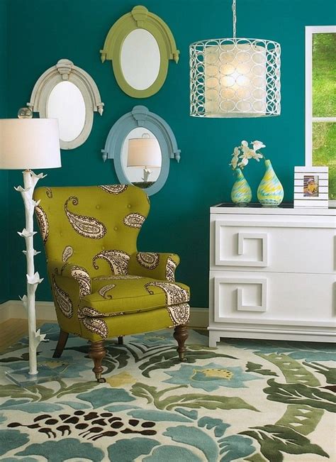 100 Creativity Chic Turquoise Modern Living Room Teal Walls Choosing