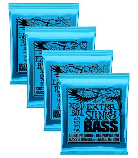 4 Pack Ernie Ball 2835 Extra Slinky Nickel Wound Electric Reverb