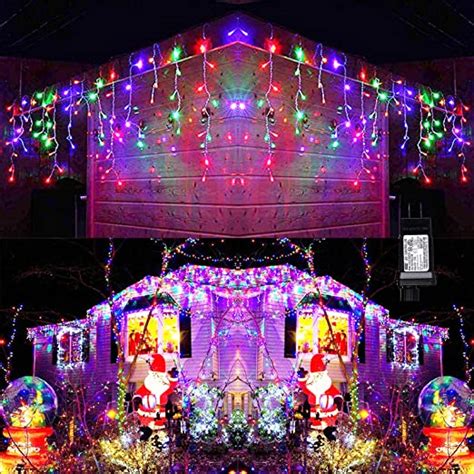 Toodour Christmas Icicle Lights Outdoor 360 Led 295ft 8 Modes Fairy