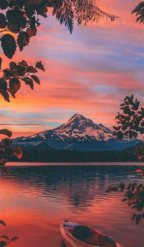 Sunset At A Mountain Lake Beautifulnature Naturephotography Nature