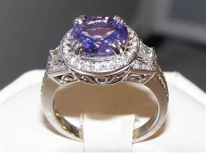 Sapphire Purple Diamond Ring Gia Certified 18kwg