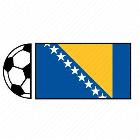 and bosnia country flag football herzegovina soccer icon download on iconfinder