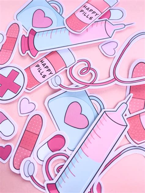 Cute Medical Themed Self Care Sticker Pack | Etsy in 2020 | Medical
