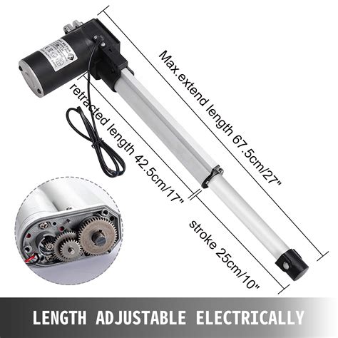 VEVOR 6000N Electric Linear Actuator 1320 Lbs Max Lift Heavy Duty 12V