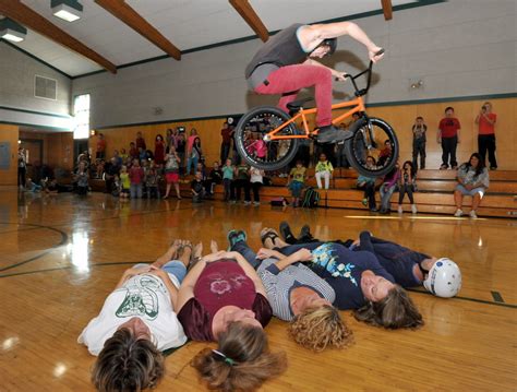 Bmx Riders Bring Anti Bullying Message To Anson School