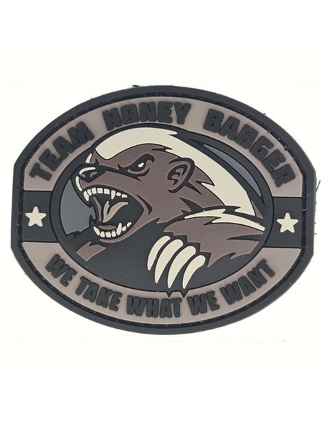 Mil Spec Monkey Tactical Patch With Velcro Honey Badger Pvc