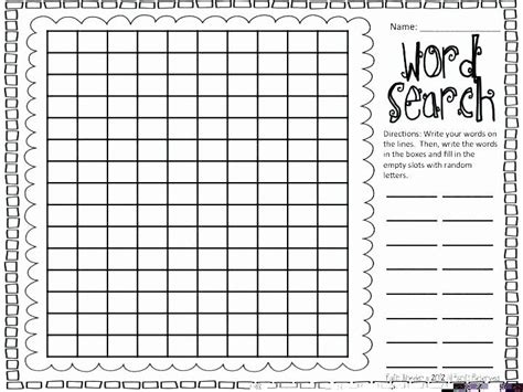 Create Your Own Word Search Free Printable Daxblaster