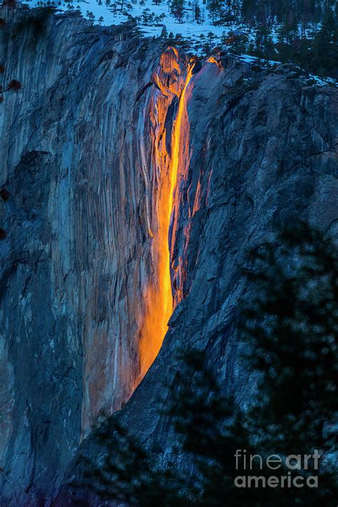 Horsetail Falls In Yosemite National By Steve Smith