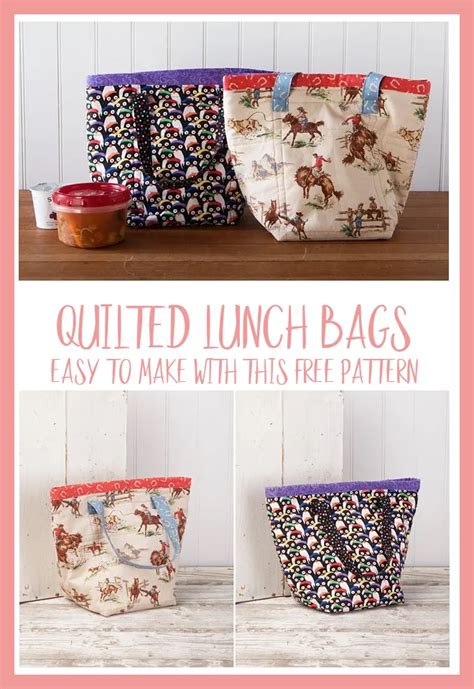 Lunch Bags Pattern Bag Pattern Free Sewing Bag Free Sewing Sewing