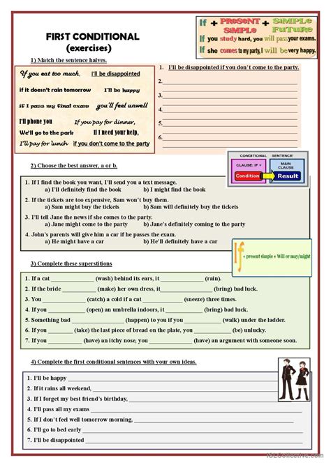 First Conditional Exercises Gramma English Esl Worksheets Pdf Doc