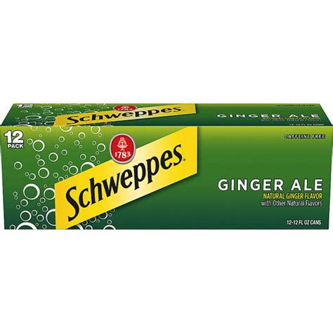 Schweppes Ginger Ale Soda 12 Fl Oz Cans 12 Pack Buehlers