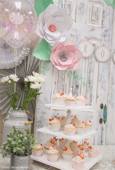 Boy, girl, neutral and gender reveal. A Sweet Vintage Baby Shower - By Press Print Party!