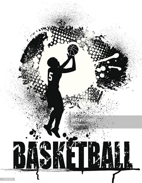 Basketball Grunge Graphic With Type Girls Background High Res Vector