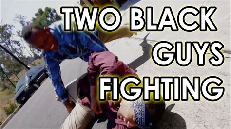Two Black Guys Fight Stunt Fight Practice Youtube