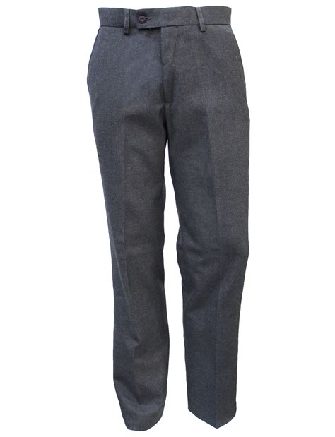 Dark Grey Mens Regular Fit Trousers 444 Quality Schoolwear