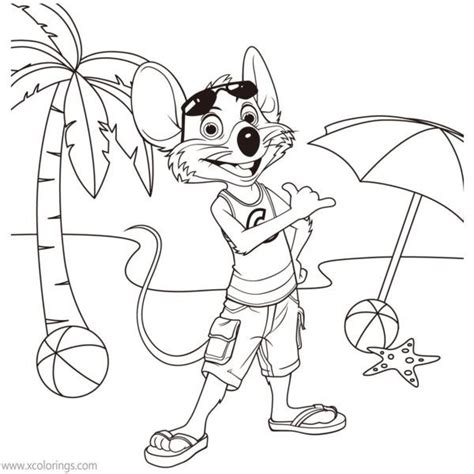 Chuck E Cheese Coloring Pages Characters XColorings Chuck E