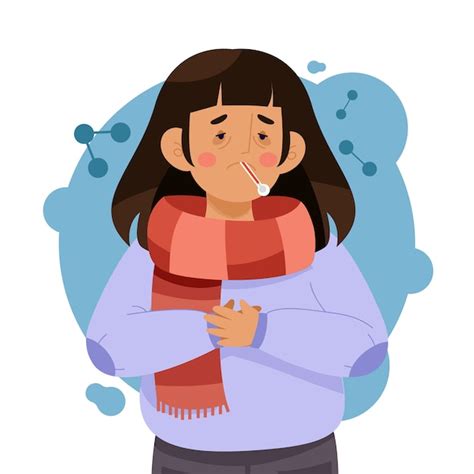 A Person With A Cold Free Vector