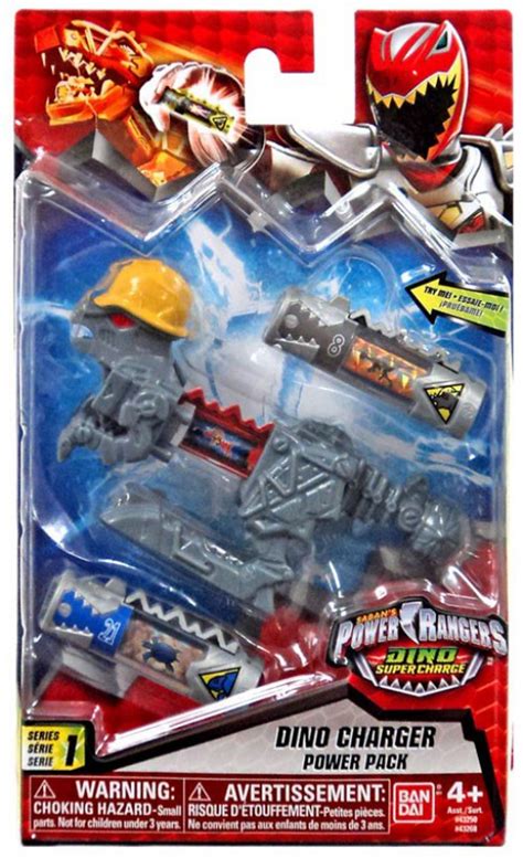 Power Rangers Dino Super Charge Series 1 Gray Dino Charger Power Pack