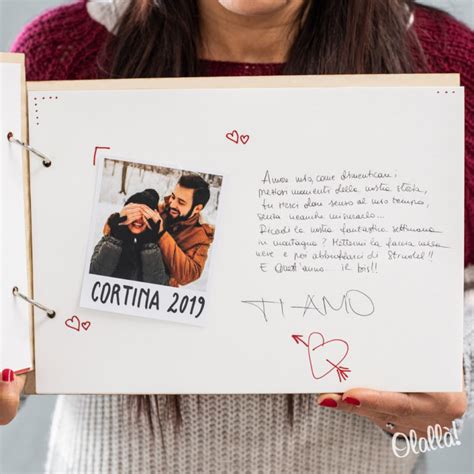 Album Fotografico In Legno Personalizzato Con Incisione Cuori E Nomi Idea Regalo San Valentino