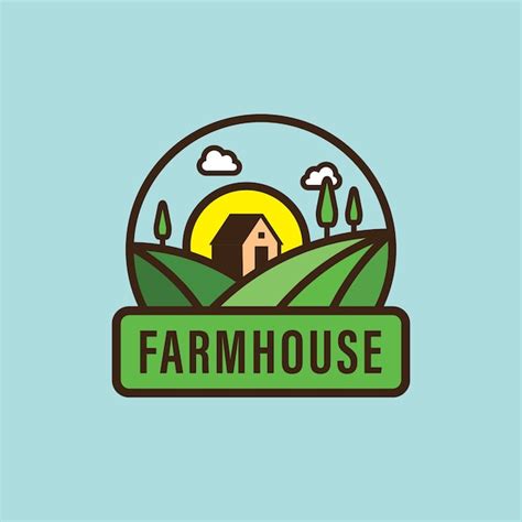 Premium Vector House In A Farm Logo