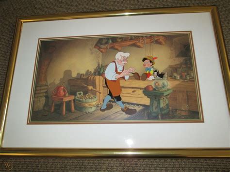 Pinocchio Geppettos Workbench Disney Limited Edition Cel Figaro Cleo