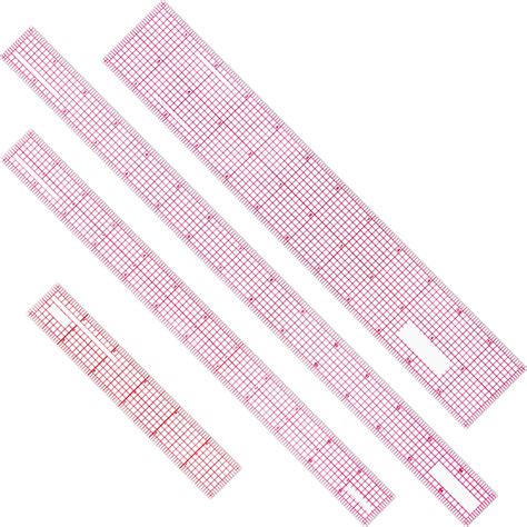 Buy 4 Pieces Clear Plastic Ruler Grid Ruler Transparent Ruler Plastic