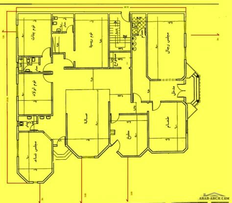 مخطط فيلا دور واحد 240 متر مربع من اركال. مخطط بيت دور واحد سعودي 3 نماذج » arab arch