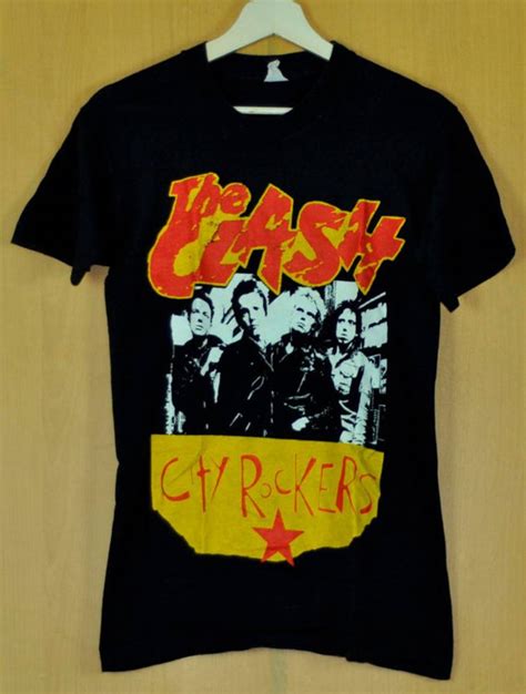 vintage vintage the clash t shirt band music awesome punk rock unisex clothing adult small size