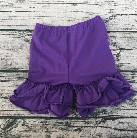 Wholesale Boutique Girl Clothing Blank Soft Cotton Baby Ruffle Pants