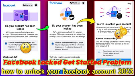 facebook account locked get started how to unlock facebook account your account has been
