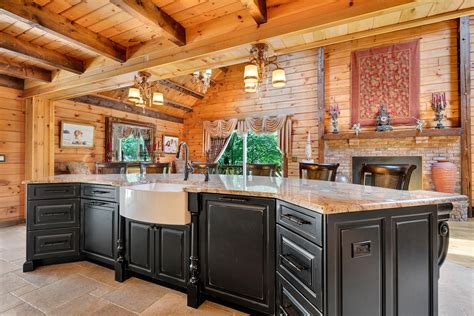 Not only will this add some pizzazz, but the extra countertop and storage our vintage home love has a free kitchen island plan which uses aged wood to give it a nice rustic look. Log Cabin Kitchen Howell New Jersey by Design Line Kitchens