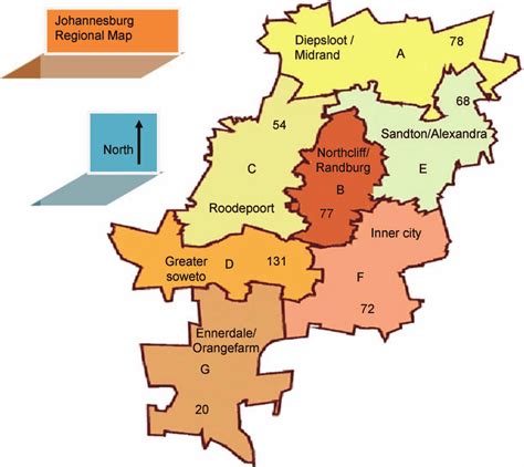 City Of Johannesburg Regions Map