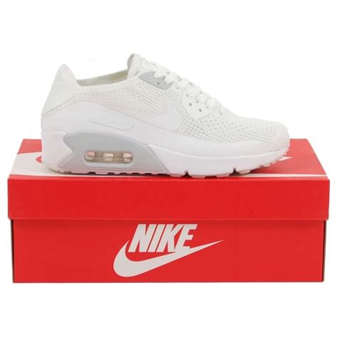 Air Max 90 Ultra 20 Flyknit White Pure Platinum Mens Clothing From