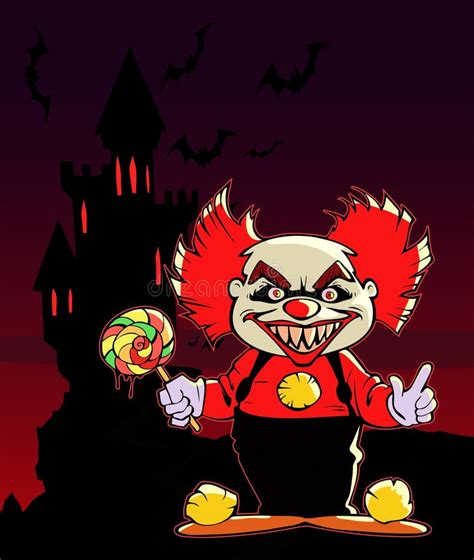Cartoon Scary Evil Clown Stock Vector Illustration Of Monster 46460835