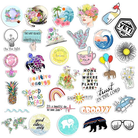 35 Cute Vsco Aesthetic Stickers Lovely Trendy Positive Good Vibes