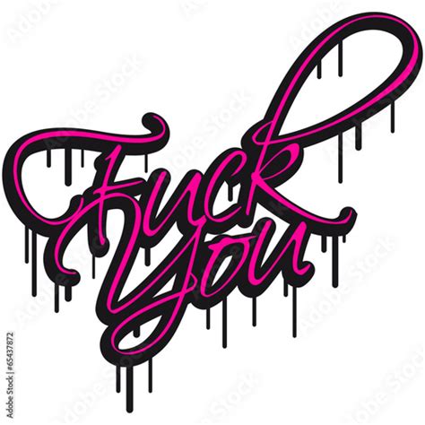 Fuck You Graffiti Logo Pink Acquista Questa Illustrazione Stock Ed