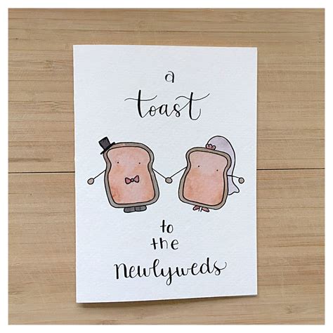 Newlywed Toast Couple Card Wedding Card Funny Wedding Card Funny