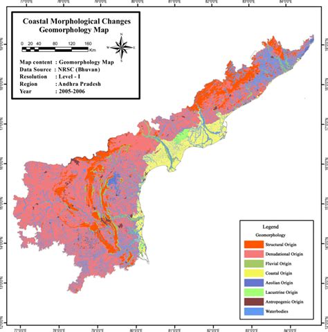 Map Showing The Common Geomorphologicl Feature Of The State Of Andhra