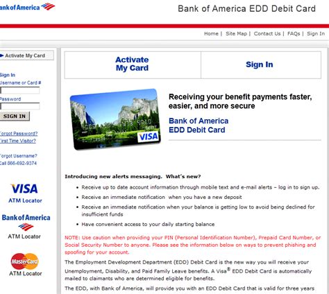 Activate your new card immediately; 4 Easy Steps of BOF A EDD Card Online Activation - InNewsweekly