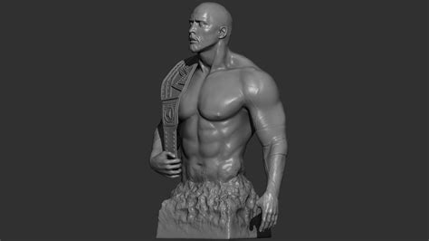 Bust The Rock Dwayne Johnson 3D Print 3D Model 3D Printable CGTrader