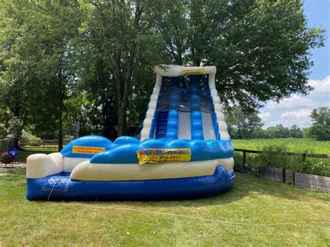 Curve Action Dual Lane Water Slide Backyard Inflatables