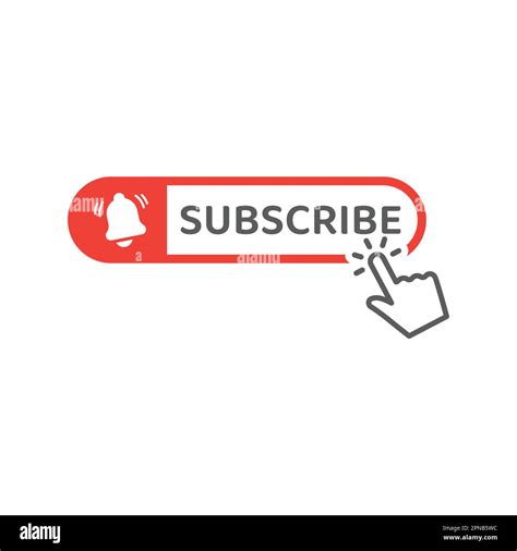 Subscribe Push Button With Mouse Hand Cursor Click Bell Notification