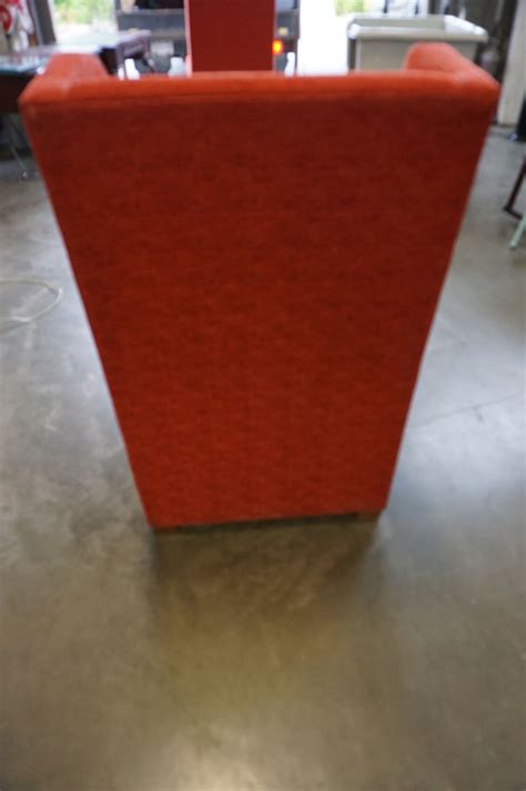 Modern Red Fabric Tall Back Accent Chair