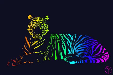 Rainbow Tiger By Lascivio Pipio On Deviantart