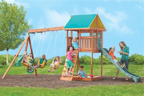 Bloomingdale Swing Set Backyard Toys Backyard Playset Kids Outdoor
